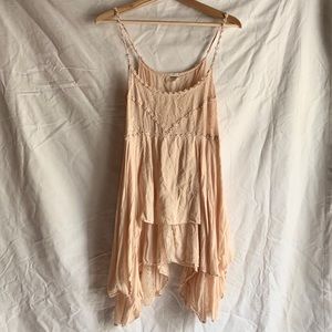 Free People Intimately Peach Lace Top Small